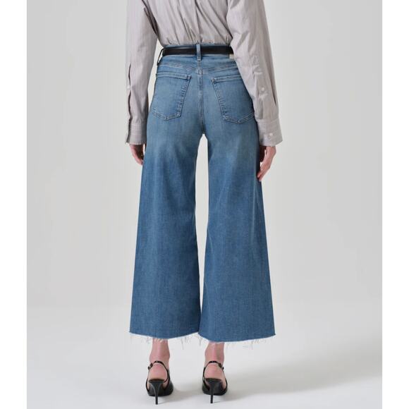 CITIZENS OF HUMANITY Women's Lyra Wide Leg Crop Size 28 In Abliss - Picture 2 of 11